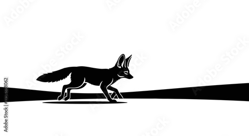 Black silhouette of a fox 1.
