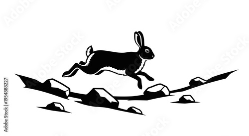 Black silhouette of a rabbit 2.