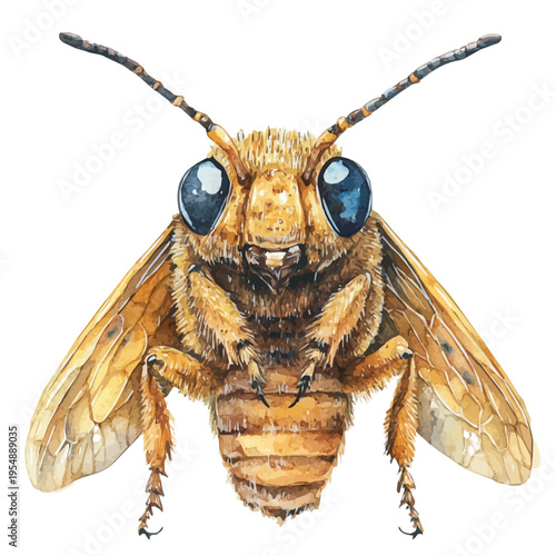 watercolor of Thrips, vector, isolated on a white background.