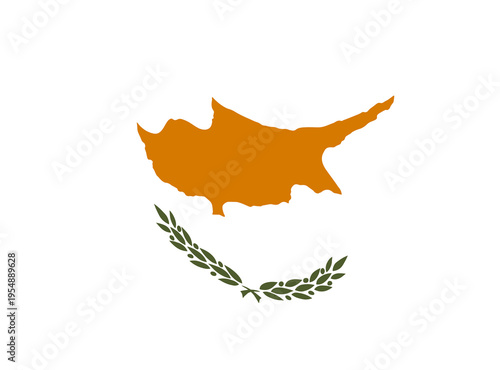 Fotografie Waving flag of Cyprus isolated.