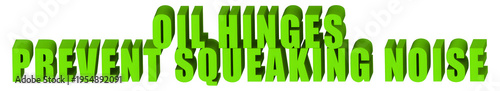 Fotografía Oil Hinges,Prevent Squeaking Noise  , 3d text