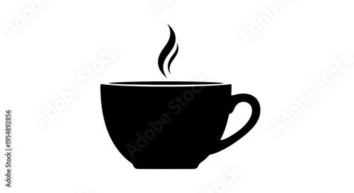 Minimalist Coffee Cup Silhouette Icon