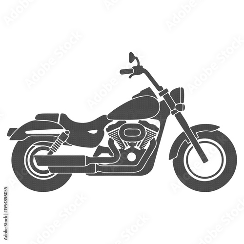Motorcycle Icon Motorbike Transport Speed Travel Road and Vehicle Symbol