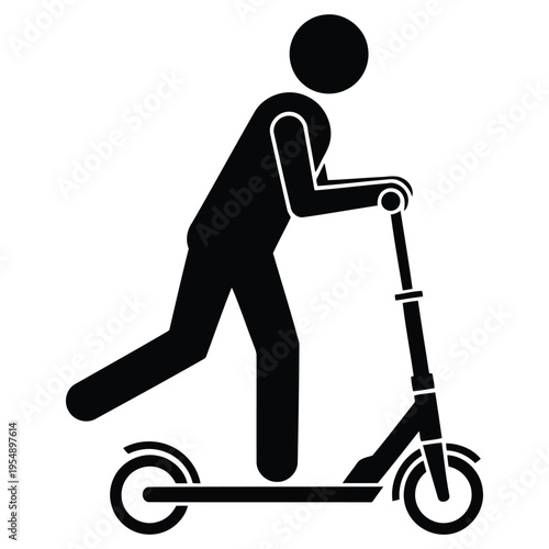 Person riding electric scooter
