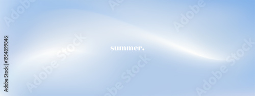 Soft pastel gradient background. Abstract minimal blue sky color mesh for banner design, blurred colored pattern with smooth transitions. Vector horizontal wallpaper