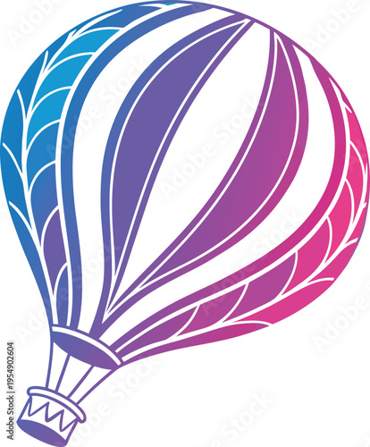 Colorful hot air balloon vector illustration