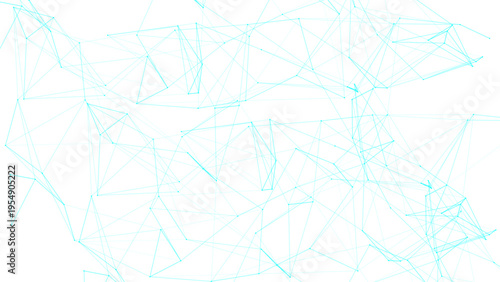 Vector Abstract digital network connects data with ethereal luminescence and geometric pattern forming and technological and innovative concepts