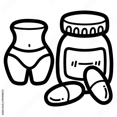 slim pill illustration