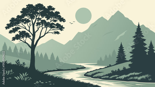 winter forest landscape