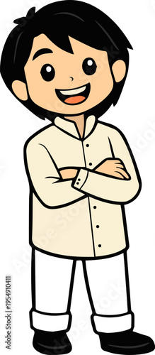 Cute Cartoon Boy Character