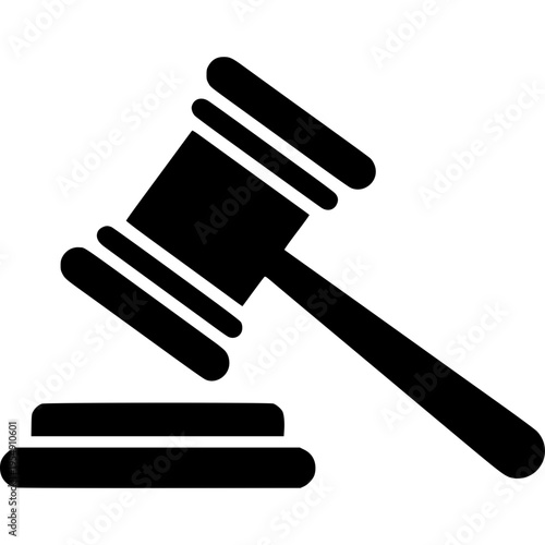 Vector illustration of a judge gavel icon