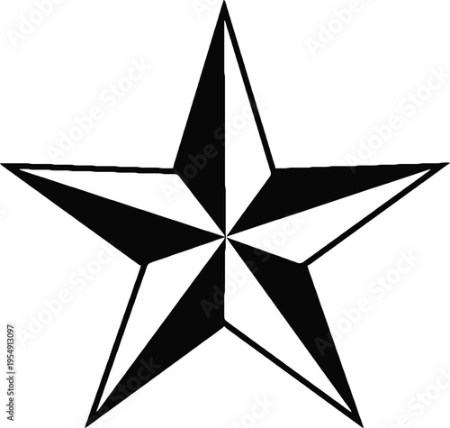 A black and white starburst pattern with sharp points Vector

