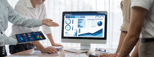 Photos Business data dashboard provide business intelligence analytic for marketing str