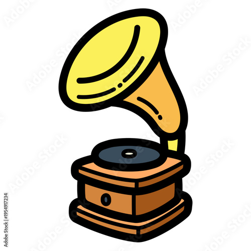 gramophone illustration
