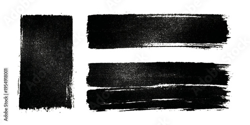 Hand drawn grunge brush stroke collection. dirty paint stains splatter effects and rough artistic design.