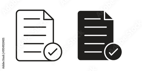 Accept document icon for ui app design and web designs