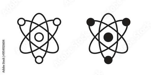 Atom icon for ui app design and web designs