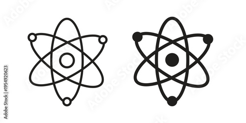 Atom icon for ui app design and web designs