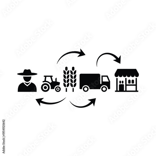 From farm to table a visual depiction of food supply chain stages