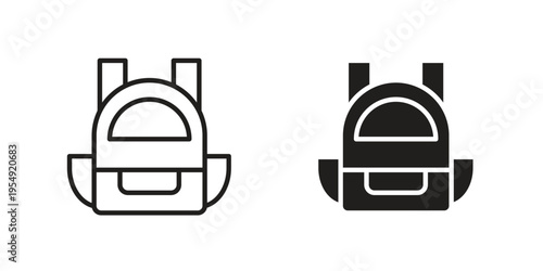 Backpack icon for ui app design and web designs