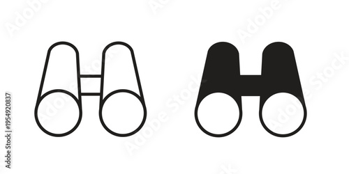 Binoculars icon for ui app design and web designs