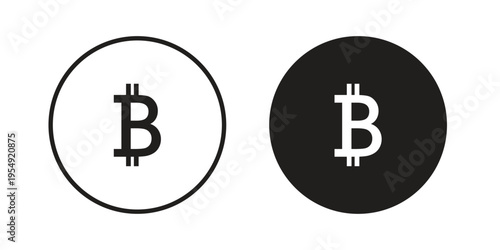 Bitcoin icon for ui app design and web designs