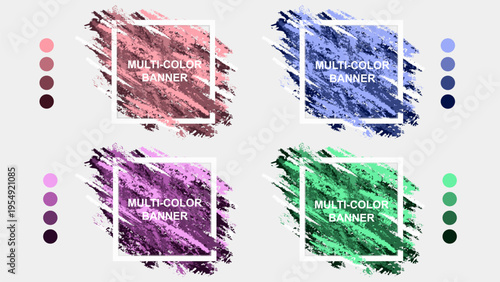 A creative layout for effective branding and digital marketing. Vibrant visual contrast. Vector illustration.