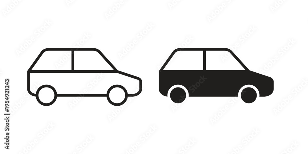 Fototapeta premium Car icon for ui app design and web designs