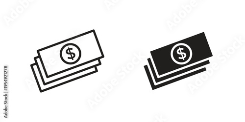 Cash icon for ui app design and web designs