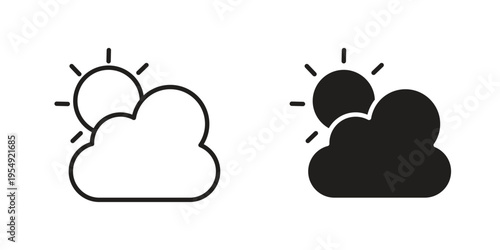 Cloudy Day icon for ui app design and web designs