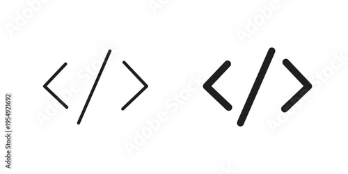 Code icon for ui app design and web designs