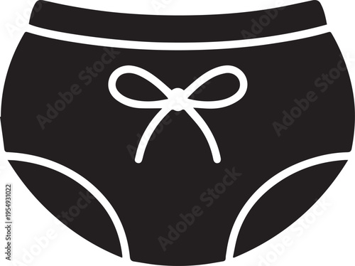 Baby Bloomers Diaper Cover Silhouette Vector