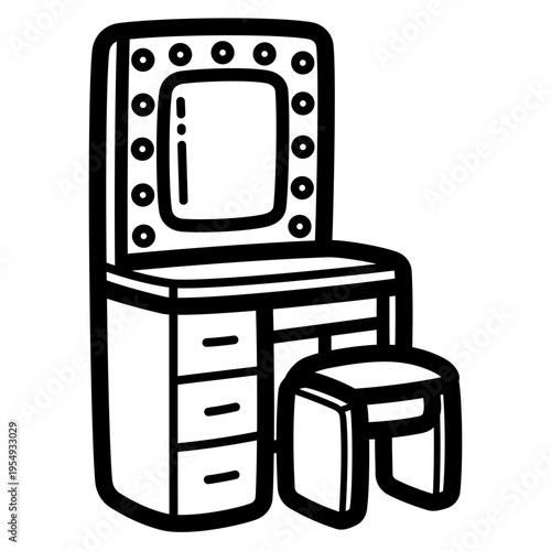 dressing table illustration