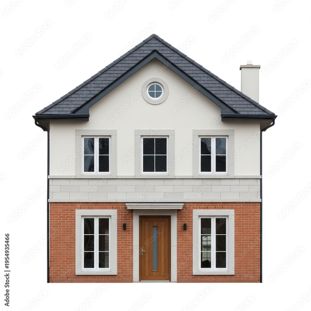Obraz premium Modern TwoStory Family Home with Brick and Stucco Exterior