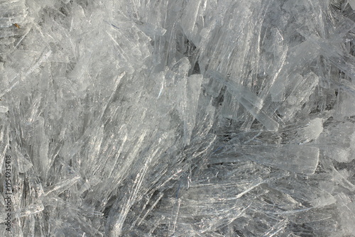 Snow texture with waves and barkhans. The frozen sea