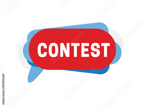 Contest message elem illustration editable sign. Vector retail banner announce.