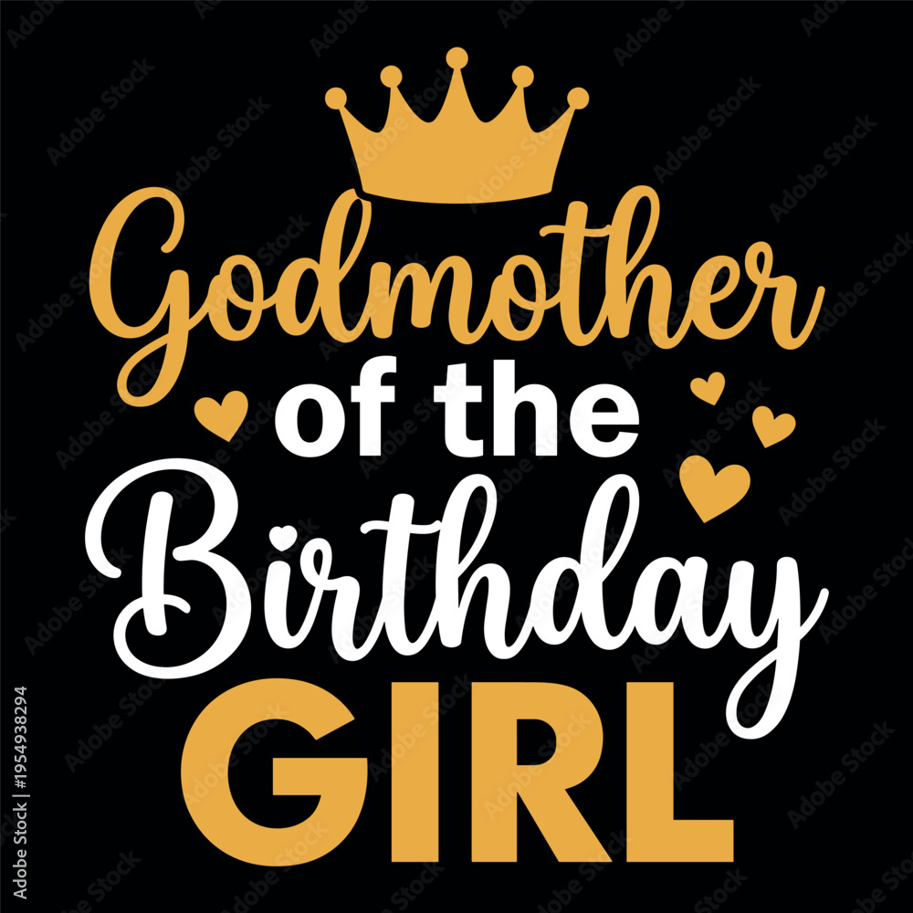 Fototapeta premium Godmother of the Birthday Girl