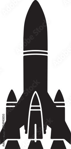 Space shuttle icon graphic illustration isolated on white background for design and technology concepts