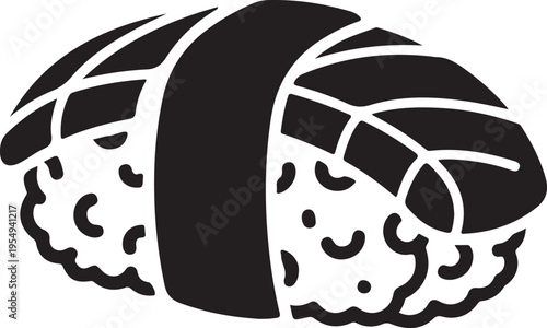 Sushi roll with seaweed and rice isolated on transparent background