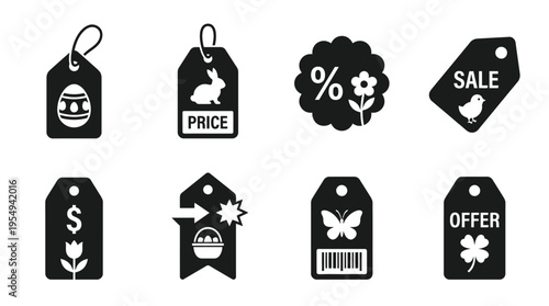 Shopping Discount Vector Icons – Cart, Bag, Sale Badge & Best Deal
