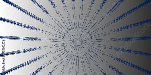 Abstract black and white painted kaleidoscopic background. Futuristic psychedelic hypnotic grunge backdrop pattern with texture. Ethnic floral ornamental mandala. Vintage geometric vector overlay