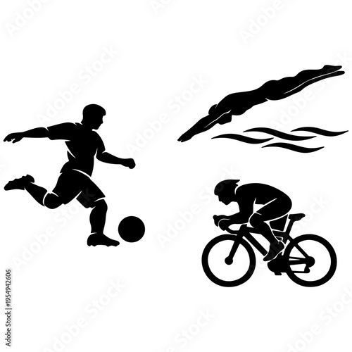 extreme sport silhouettes
