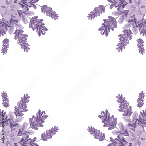 Frame of Lavender Flowers