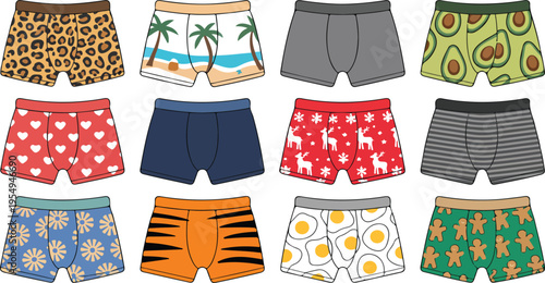 Realistic Colorful Flip Flops Vector Set, 3D Rubber Sandals Top View, Bright Patterned Summer Beach Footwear Collection