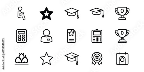 Educational and achievement icons