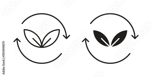 Alternative energy icon in black color. Vector icons on white background