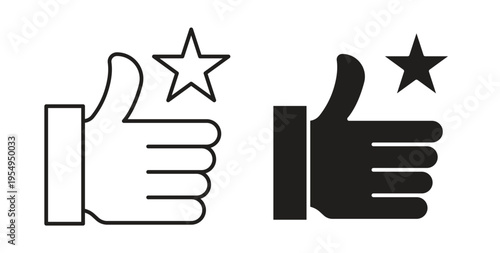 Appreciation icon in black color. Vector icons on white background