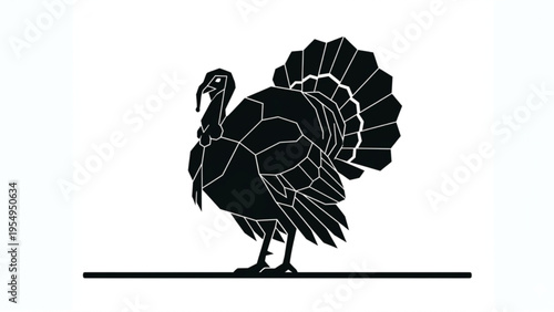 Turkey Bird Silhouette for Thanksgiving Celebration