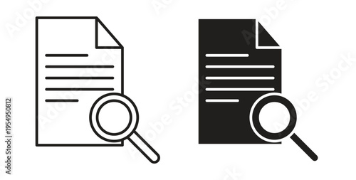 Fotografie Case studies icon in black color