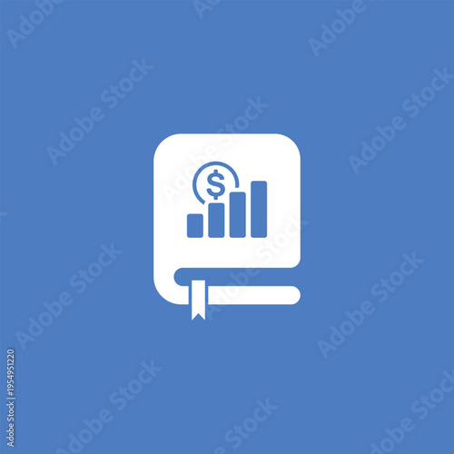 Financial Book Icon A Symbol of Business and Investment Knowledge.